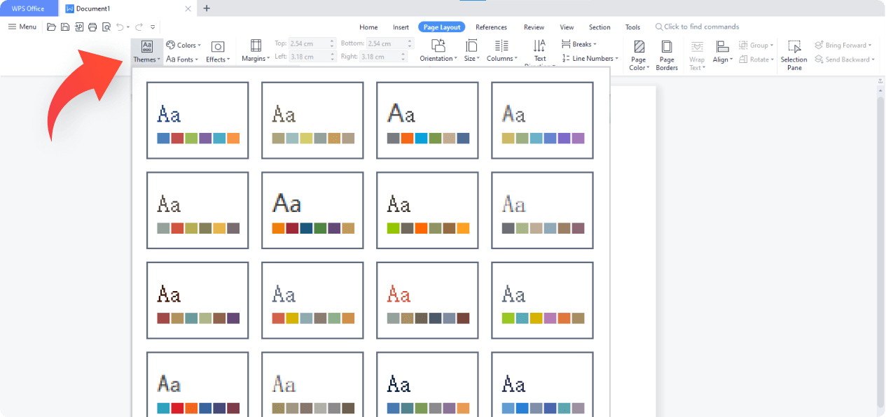 WPS 寫入器提供熱門的文字顏? class=