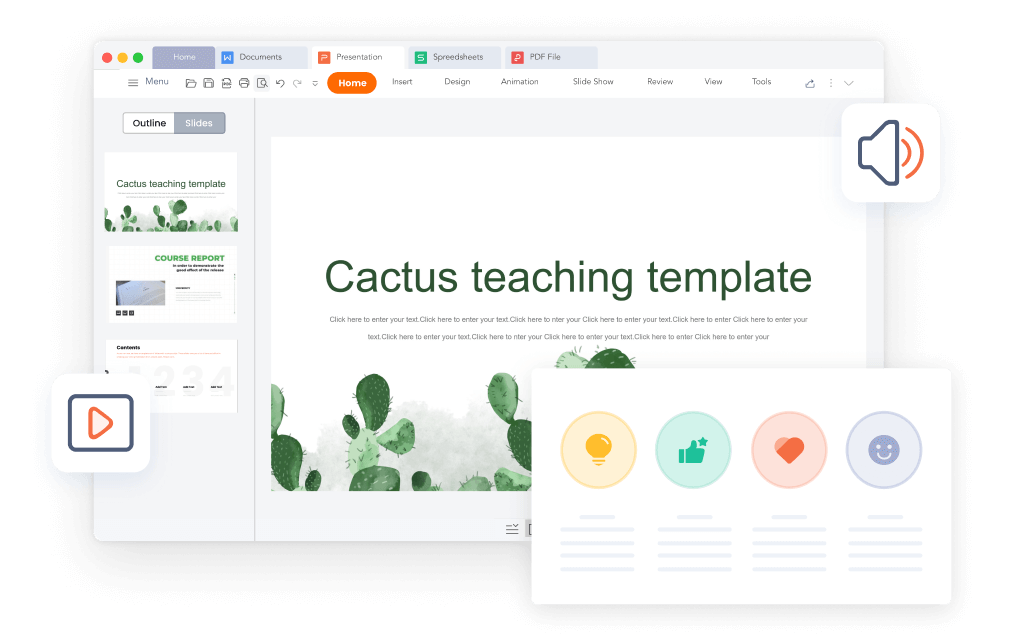 WPS 簡報是免費的 Microsoft Powerpoint 替代方案